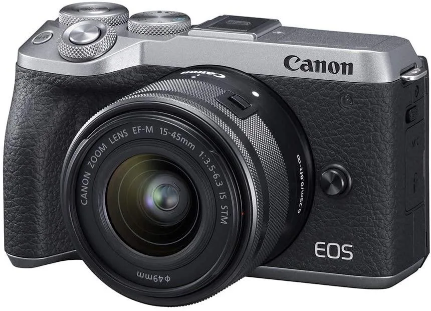 Canon International Canon EOS M6 Mark II Silver + EF-M 15-45mm f/3.5-6.3 STM Kit — product photo