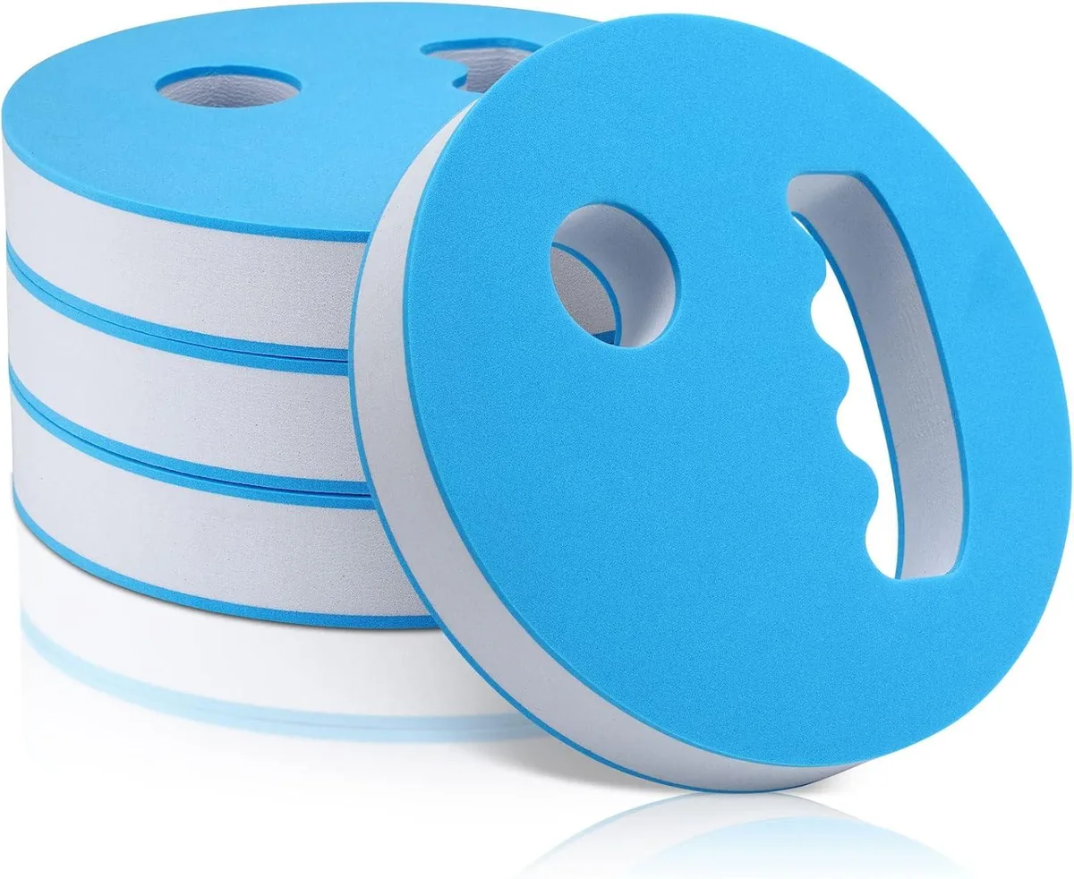 TAURKENAM TAURKENAM Water Exercise Discs 4 Pcs 18 cm EVA Foam White Blue — product photo