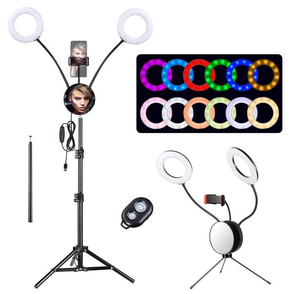 Yescom USA, Inc. Yescom USA, Inc. 01RLK010-RGB-6IN 7" Dual LED Ring Light Kit Studio — product photo
