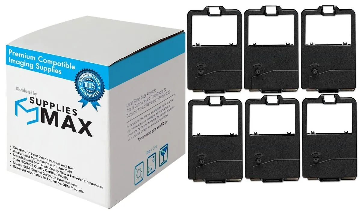 SuppliesMax SuppliesMax NEC 50-060 Compatible Printer Ribbon Black 6 Pack — product photo