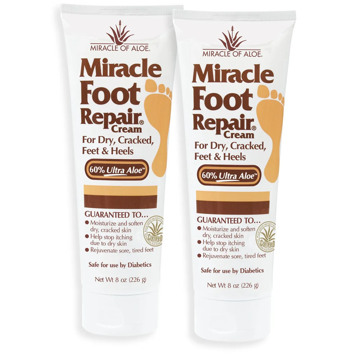 Miracle of Aloe Miracle of Aloe Foot Repair Cream 60% Aloe 2 Pack foot care — product photo