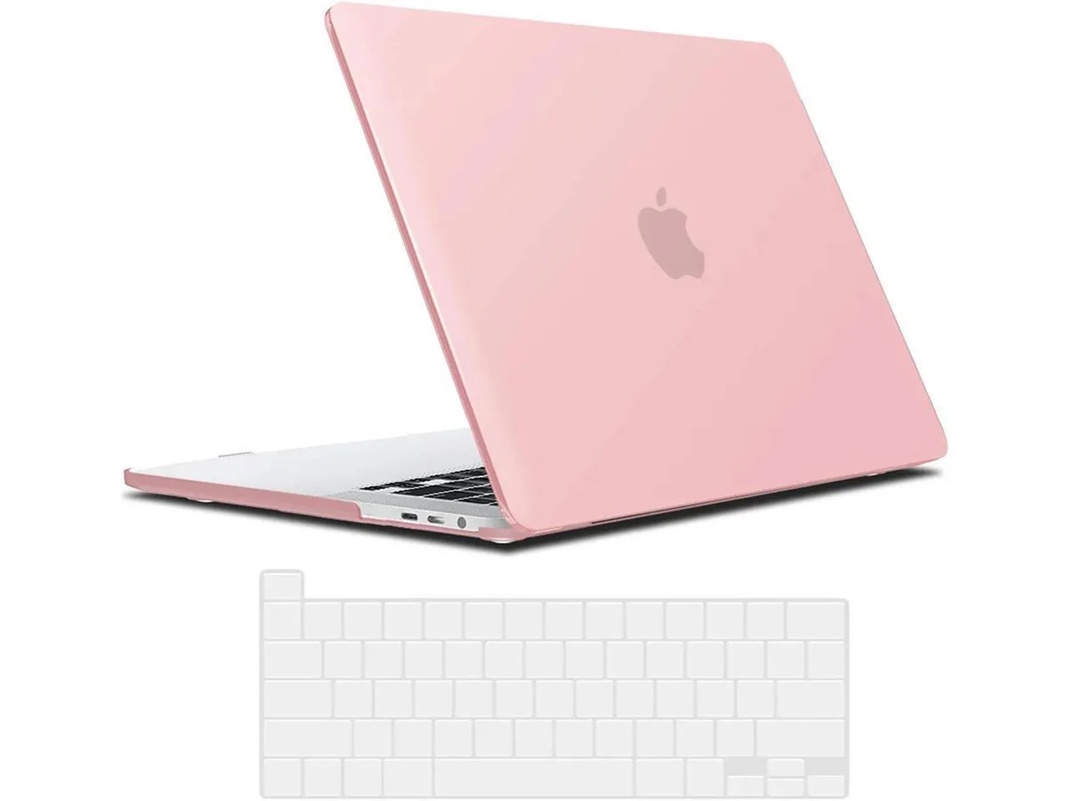 Werleo Werleo hard shell laptop case MacBook Pro 16 A2141 2019 2020 Matte Pink with keyboard cover — product photo