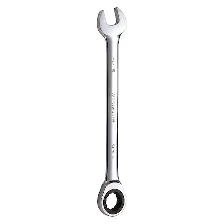 Westward combination wrench, SAE 1-1/16 inch, chrome alloy steel, 14 inch length