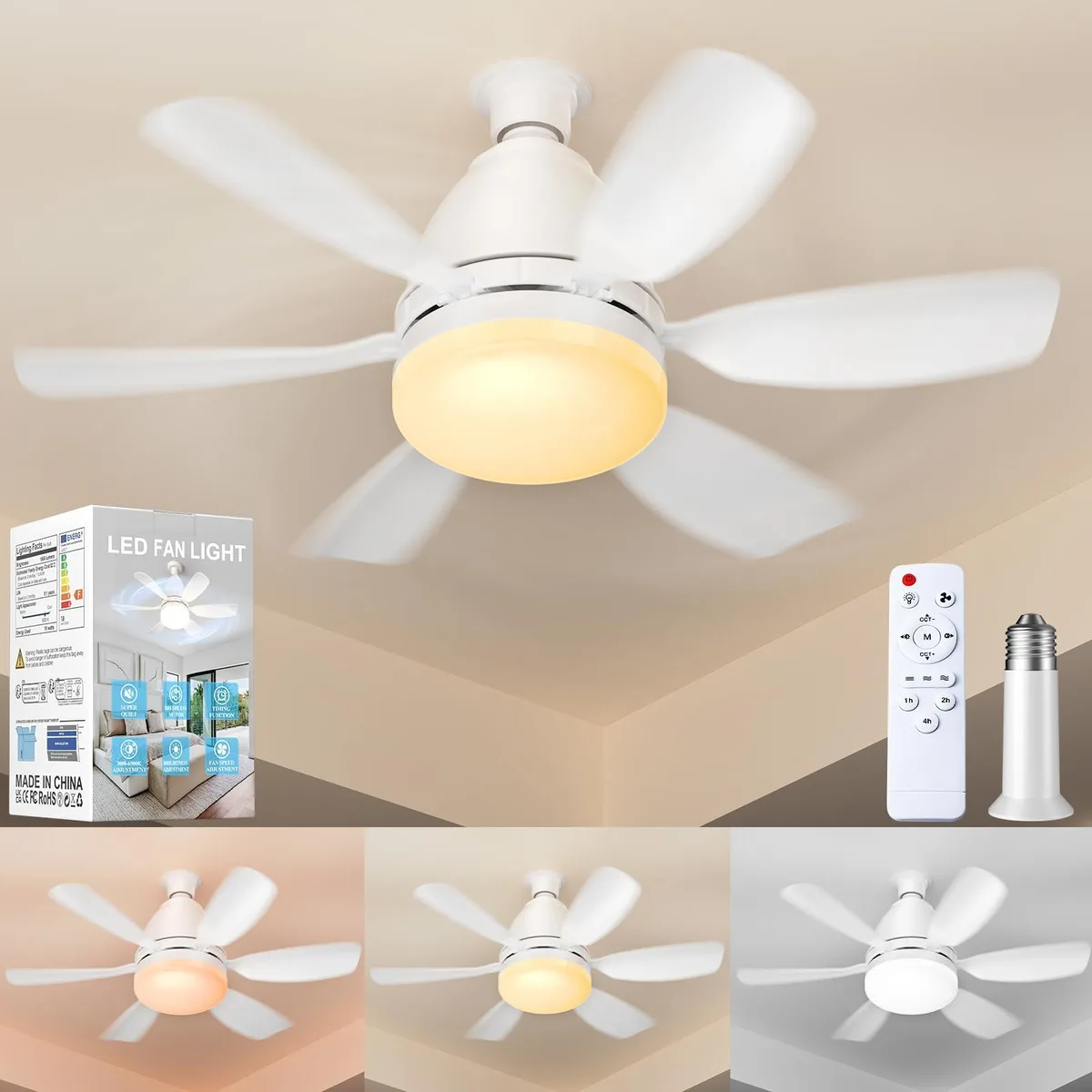  Zyxrona LEC017 20 inch 30W ceiling fan — product photo