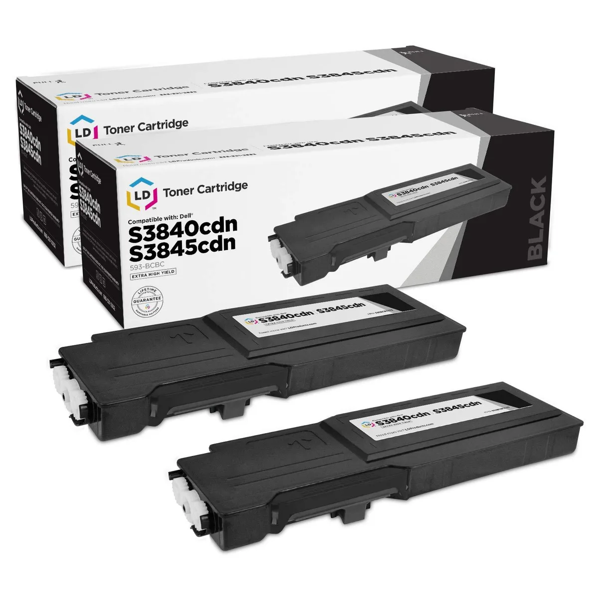 DELL DELL 593-BCBC Compatible Toner Cartridge Black 2-Pack 11000 Pages — product photo