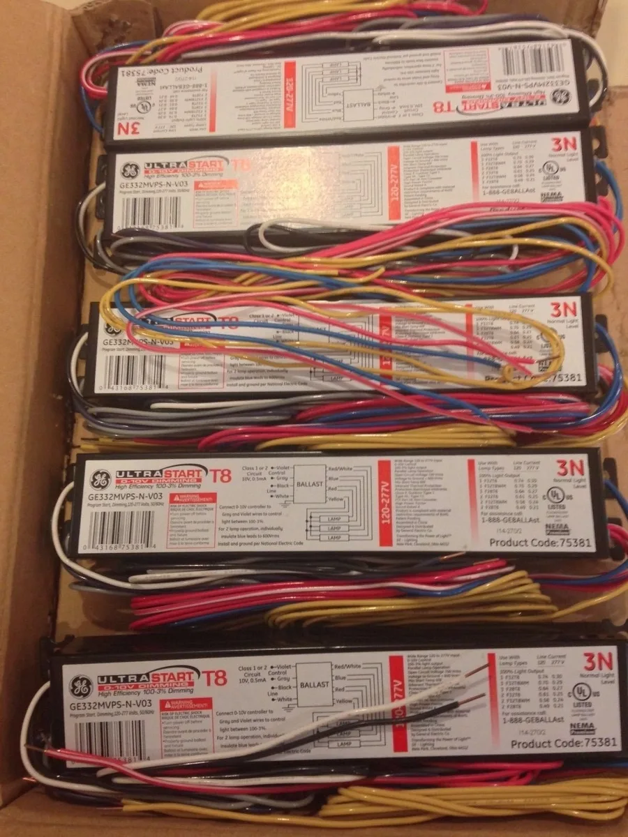 GE GE 75381 0-10V UltraStart T8 Dimming Ballast 3 Lamp — product photo