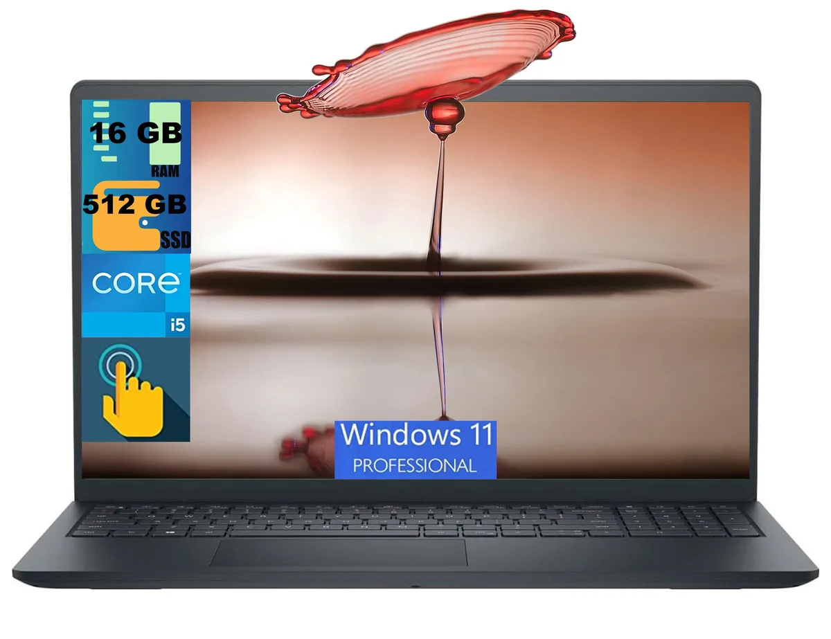 DELL DELL Inspiron 15 laptop 15.6" FHD Touchscreen i5-1334U 10-core 16GB 512GB DDR4 Wi-Fi 5 Windows 11 Pro — product photo