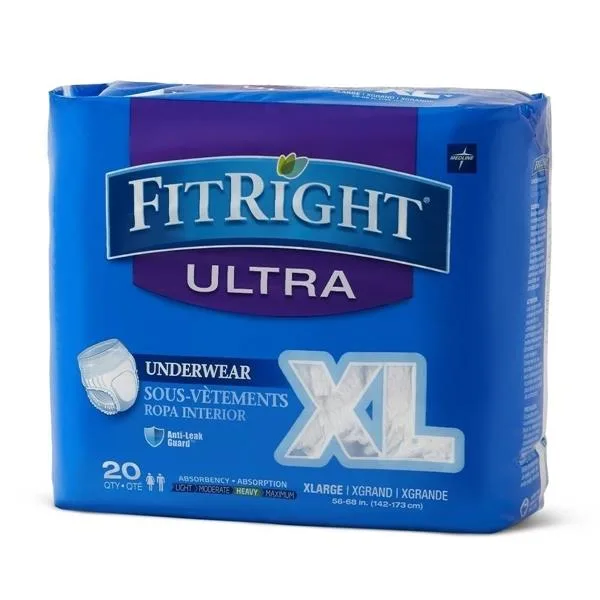 Medline Medline fit23600act Incontinence Underwear X-Large 56-68" 20/Bag — product photo