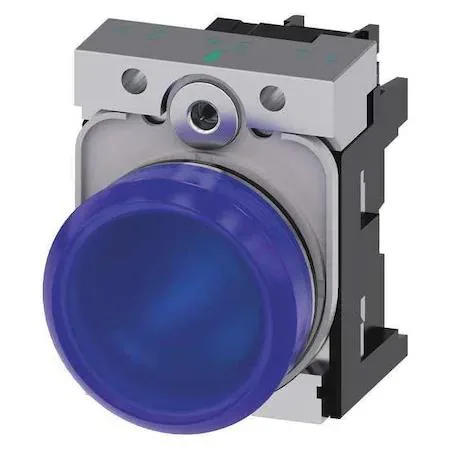 SIEMENS SIEMENS 3SU1153-6AA50-1AA0 Pilot Light Round Blue 120V AC IP67 IP69K — product photo