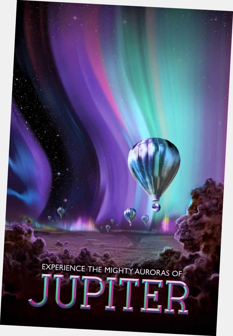 Western Graphic Western Graphic Nasa Travel Poster Art Poster 24"x36" Jupiter — product photo