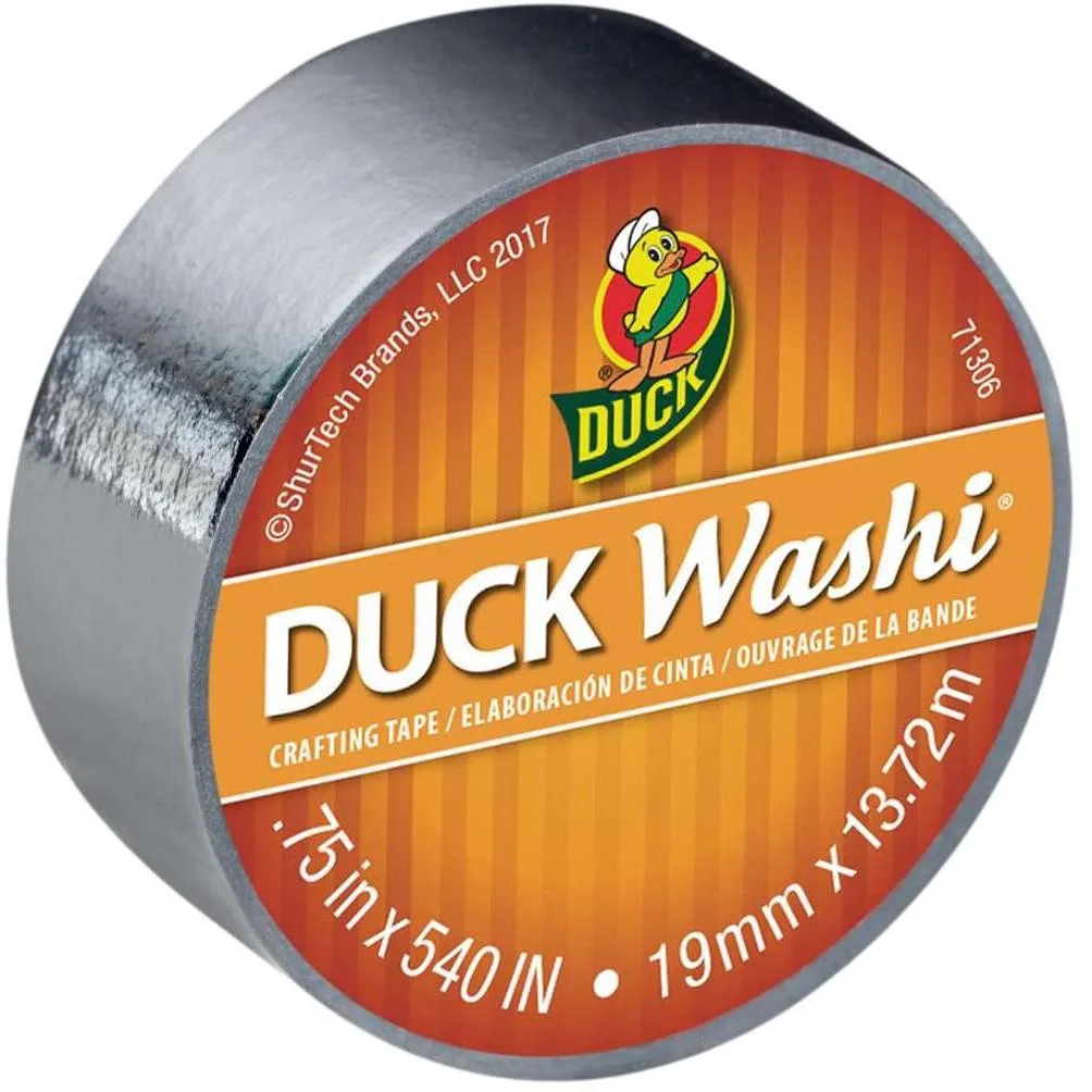 ShurTech Brands ShurTech Brands Duck Brand Washi Crafting Tape 15 yds Metallic Silver — product photo