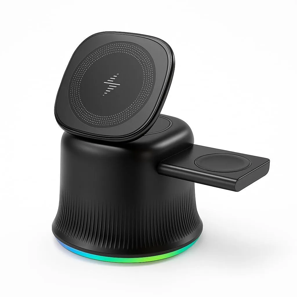  METABAHN Mwc2026 3-in-1 Wireless Charging Station Black — product photo