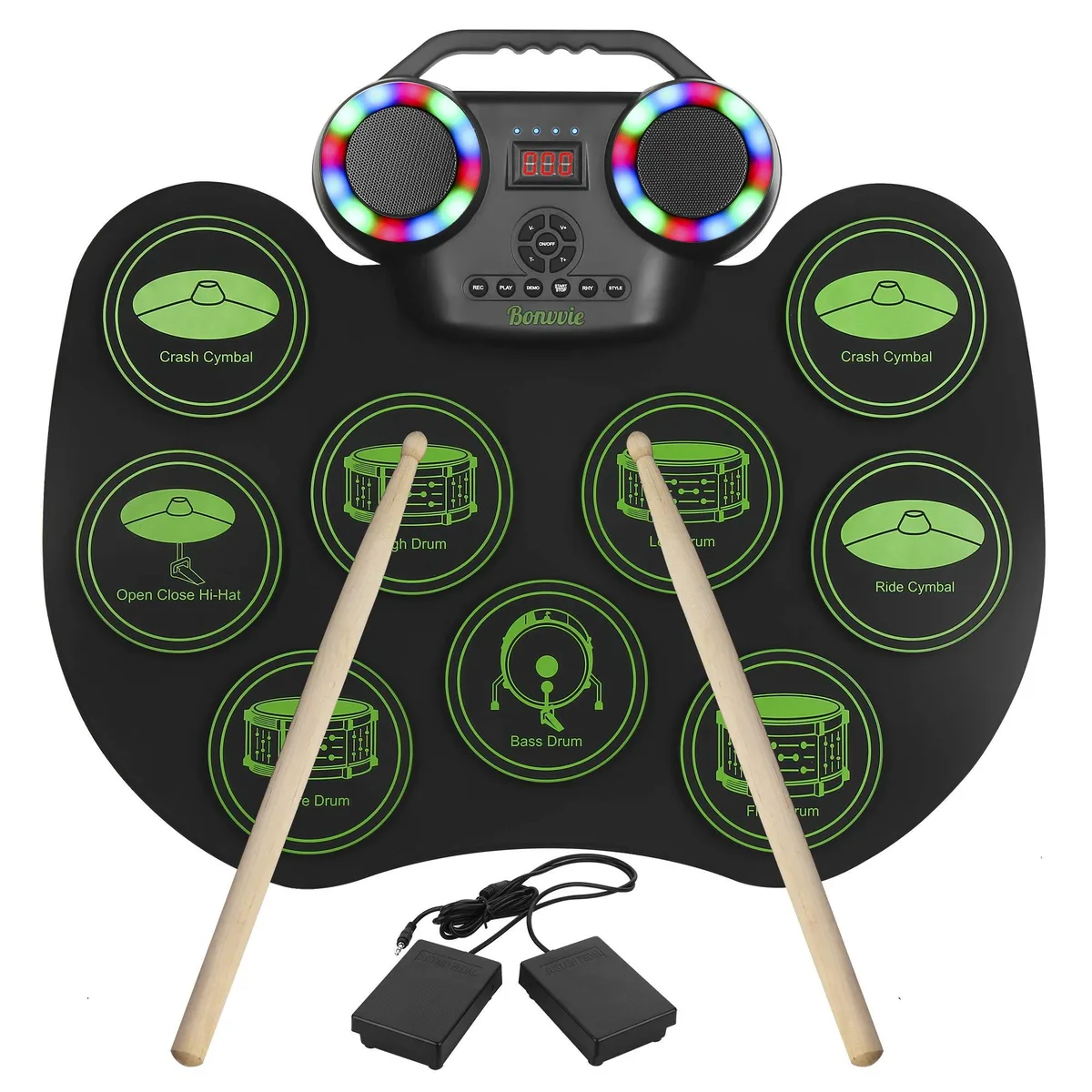 Alesis G6001 electronic drum kit green black 9 pads 2000mAh — product photo