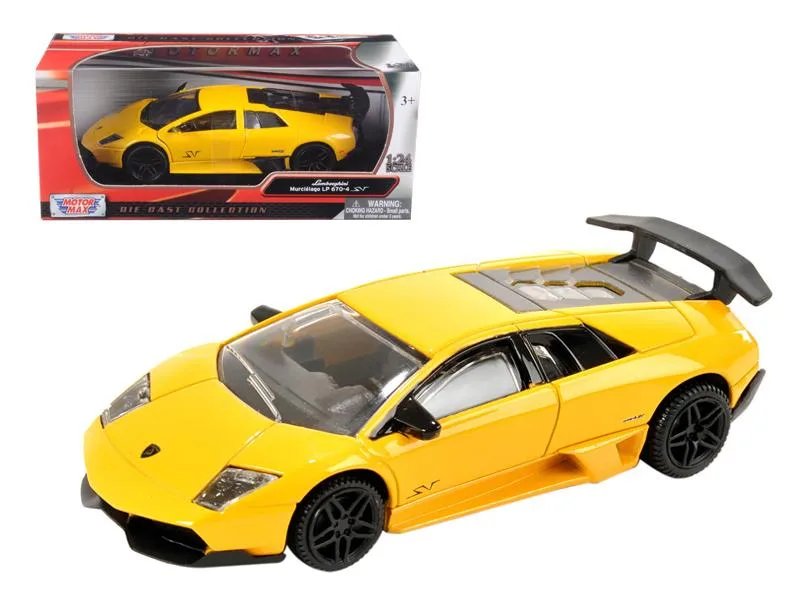 MOTORMAX MOTORMAX Lamborghini Murcielago LP 670 4 SV Yellow 1/24 Diecast Car — product photo