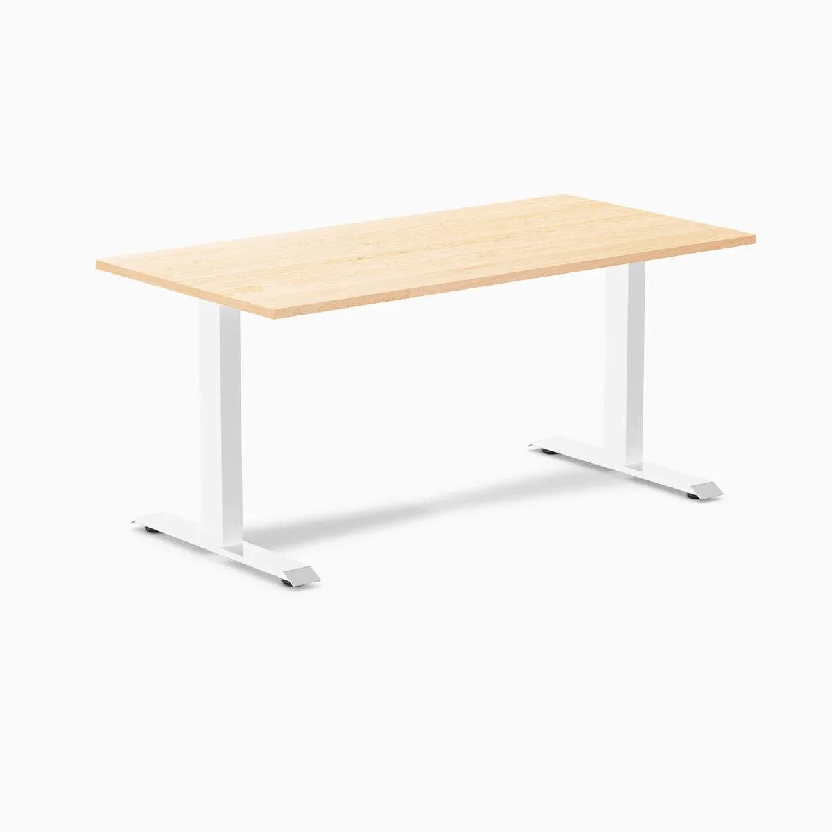 Desky Desky Zero Hardwood Office Desk Maple 60 x 30 in White — product photo