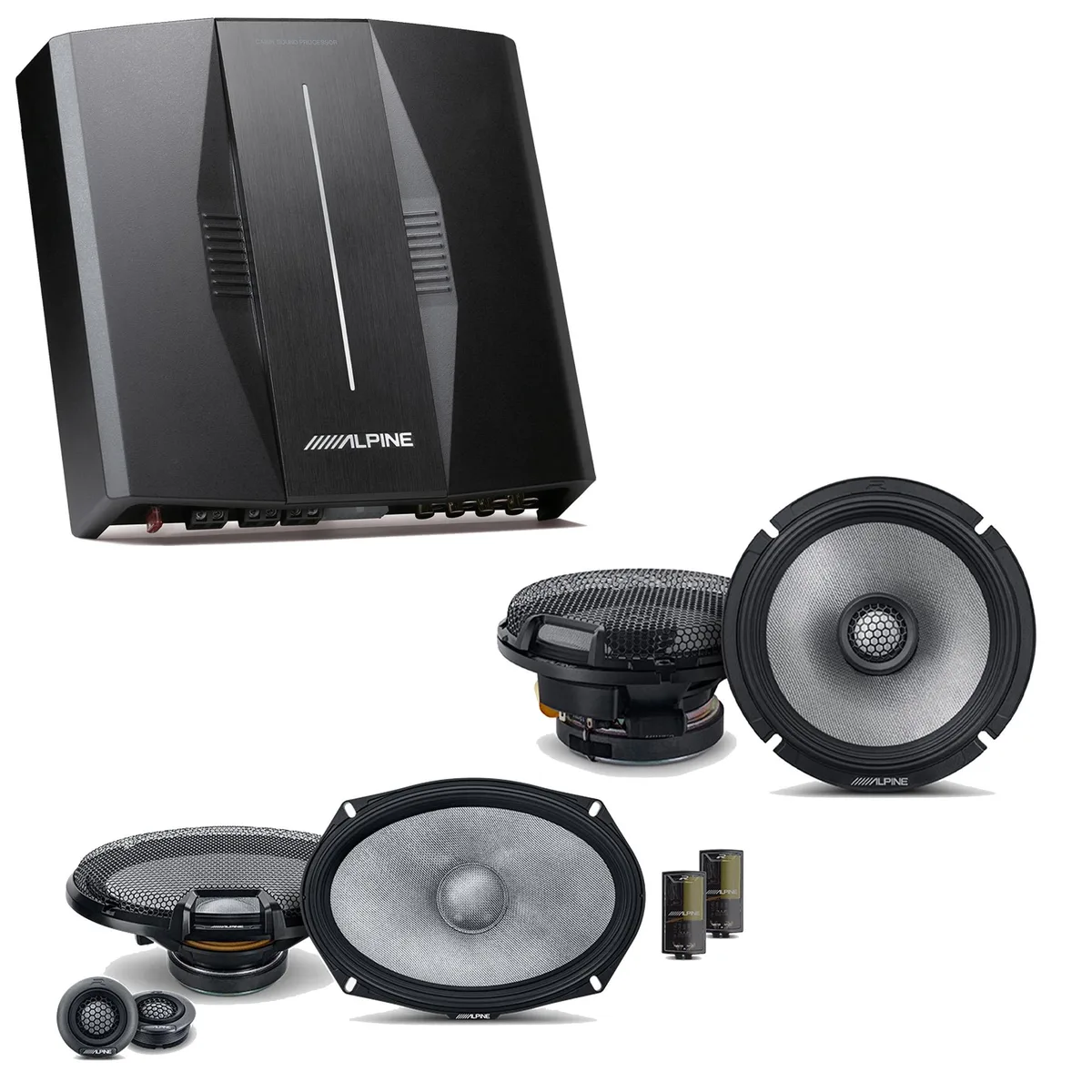Alpine Alpine PXE-C80-88 OPTIM8 8-Channel Amplifier with R2-S69C &amp; R2-S65 Bundle — product photo