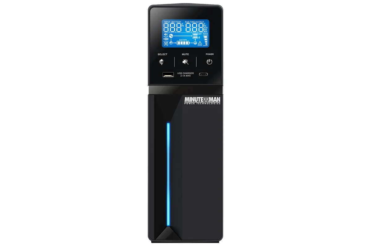 MINUTEMAN MINUTEMAN ETR1000LGU 1000VA 600W UPS 10 outlets 120V — product photo