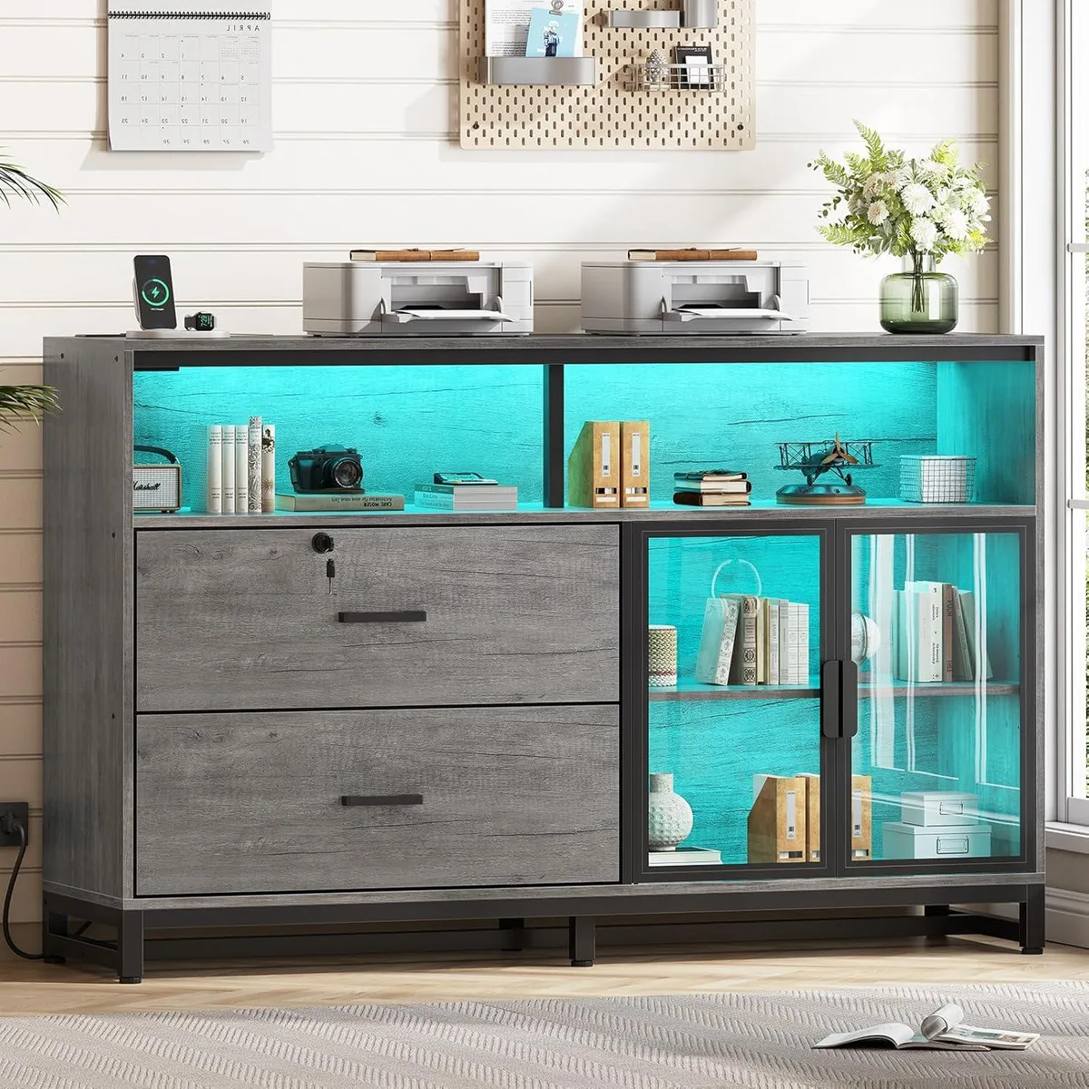 BFKK BFKK 59 inch File Cabinet Grey — product photo