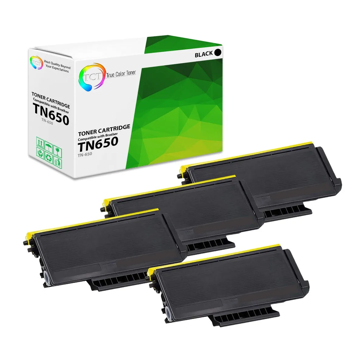 True Color Toner True Color Toner TN-650 Black Toner Cartridge 4 Pack — product photo