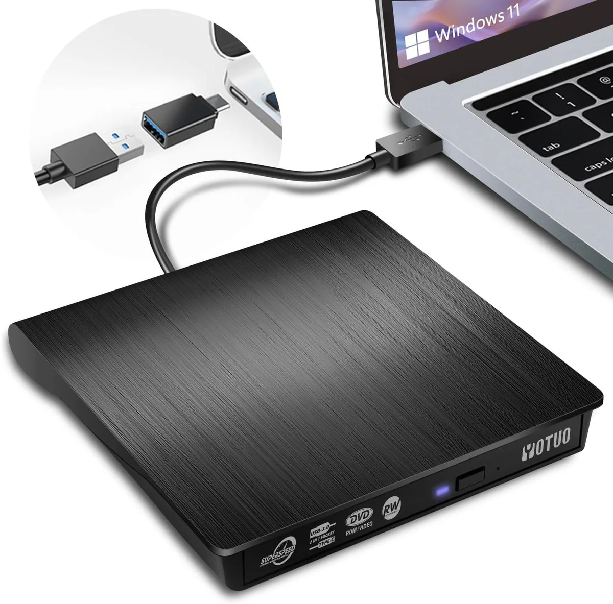 FANTEC FANTEC External Blu-ray Player USB 3.0 24x CD 8x DVD — product photo