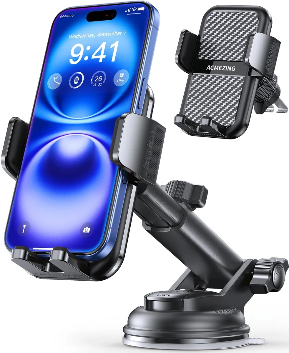  ACMEZING Z12 3-in-1 Car Phone Holder Suction Vent Dashboard Mount — product photo