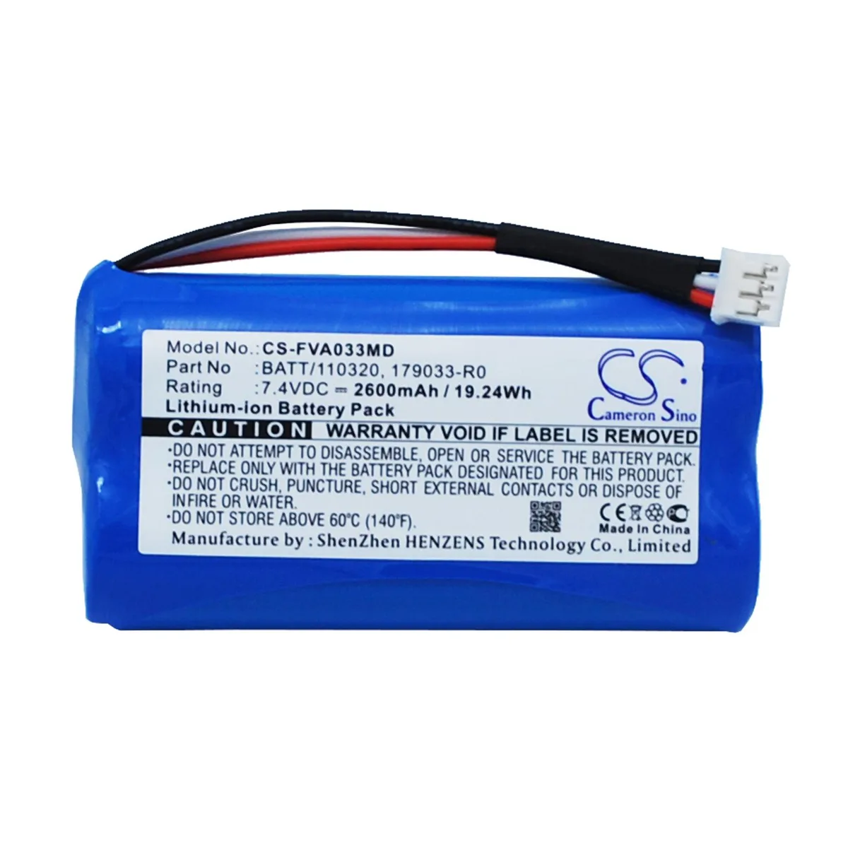 Cameron &amp; Co Cameron &amp; Co DS-CS-FVA033MD Blue 2.6 Ah Li-ion battery — product photo