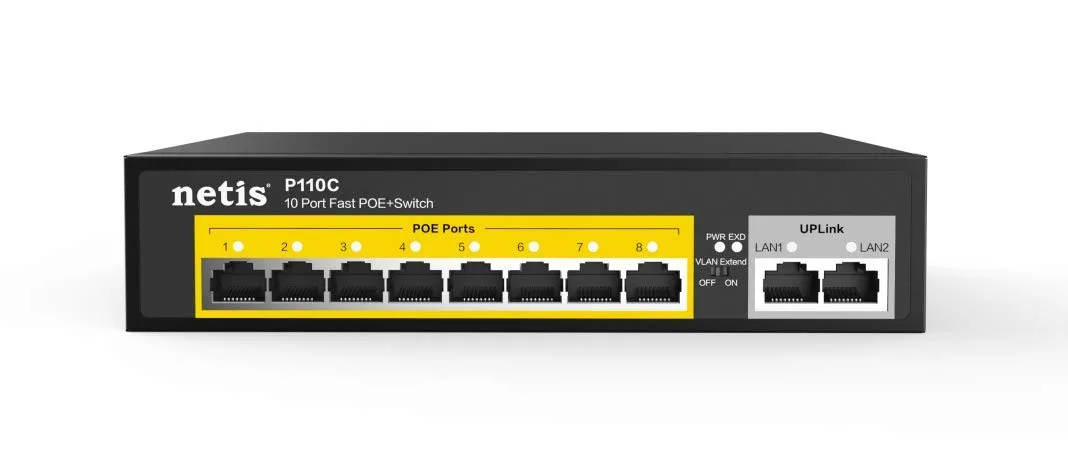 Netis Systems Netis Systems P110C 10-port Fast Ethernet PoE+ switch handheld pcs accessory — product photo