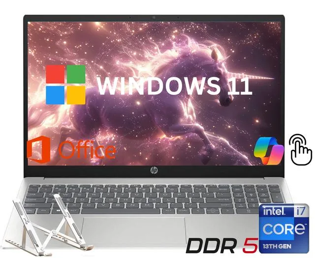 HP HP 15.6" FHD Touch Laptop i7-1355U 16GB DDR5 2TB SSD Silver — product photo