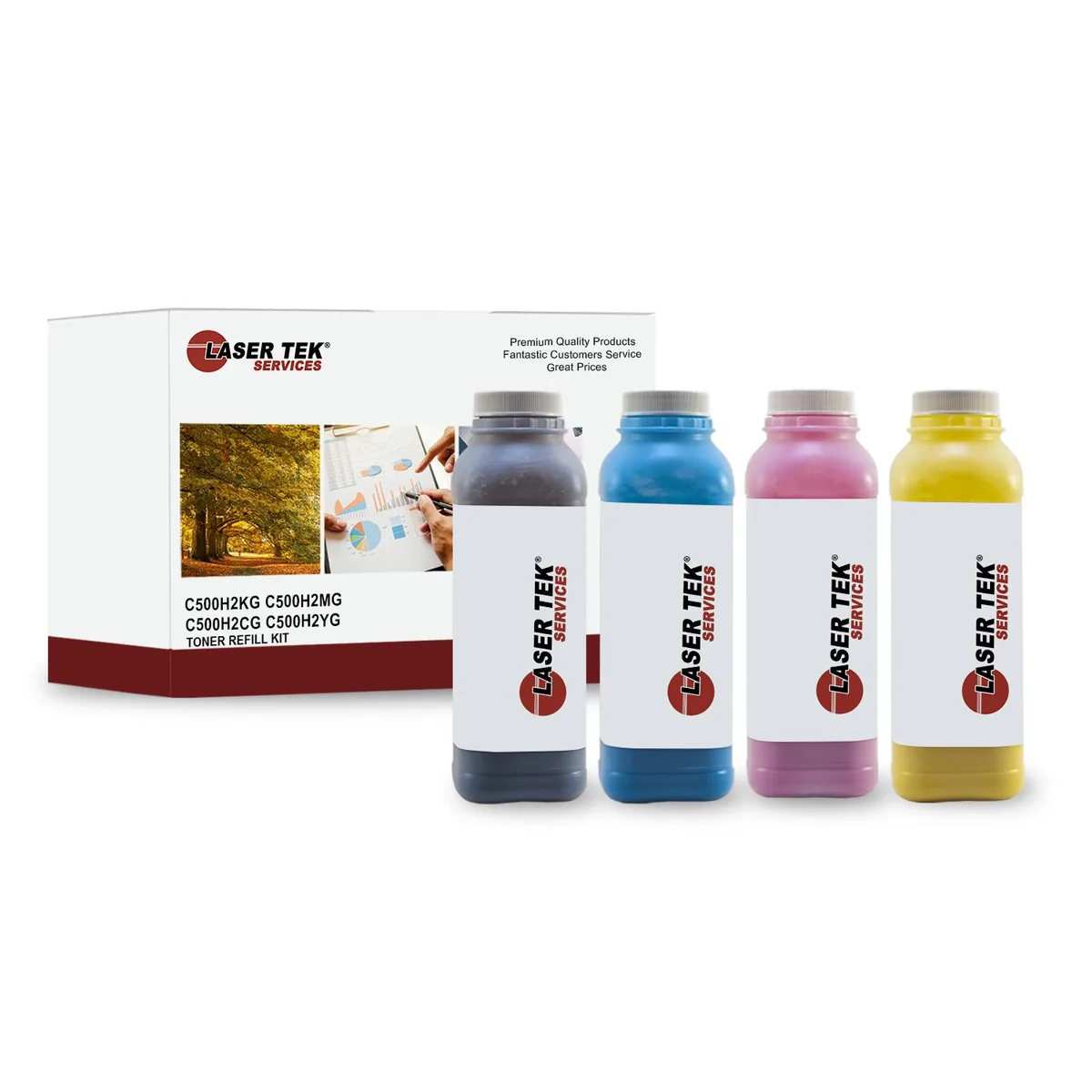 Laser Tek Services Laser Tek Services Toner Refill Kit Lexmark C500 X500 X502 4 Pack — product photo