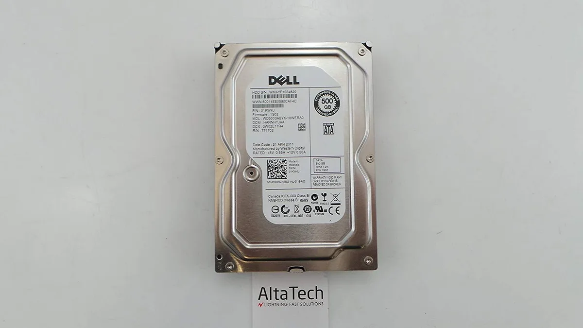 DELL DELL 1KWKJ 500 GB 7200 RPM SATA 3.5" internal hard drive — product photo