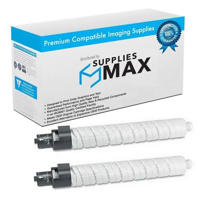 SuppliesMax SuppliesMax Black Toner Cartridge 2 Pack 23000 Pages Lanier LD-630C LD-635C — product photo