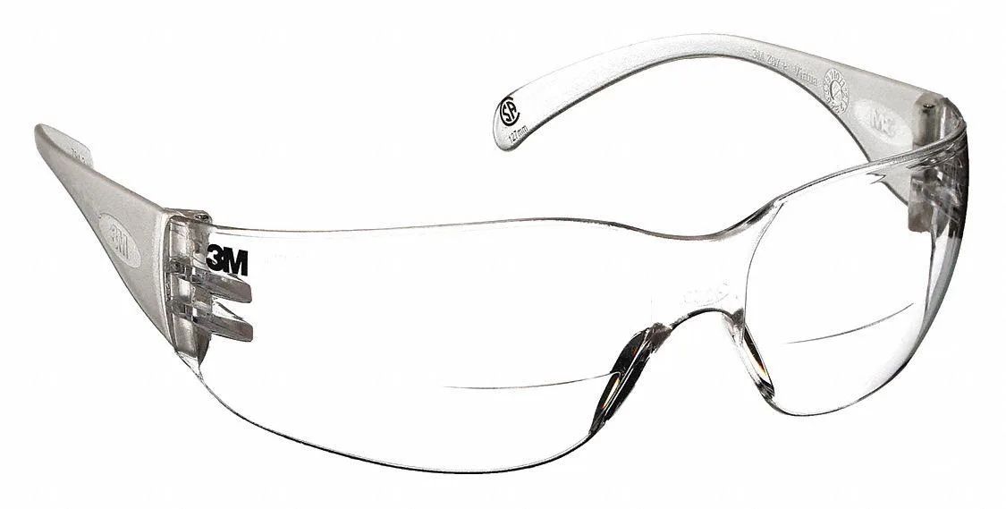 3M 3M Safety Reader Glasses +2.5 Diopter Clear Anti-Fog Half-Frame PPE — product photo