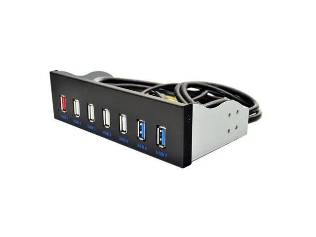 LORDWORLD LORDWORLD 7 Port USB 3.0 5.25" Front Panel Hub 20-pin — product photo