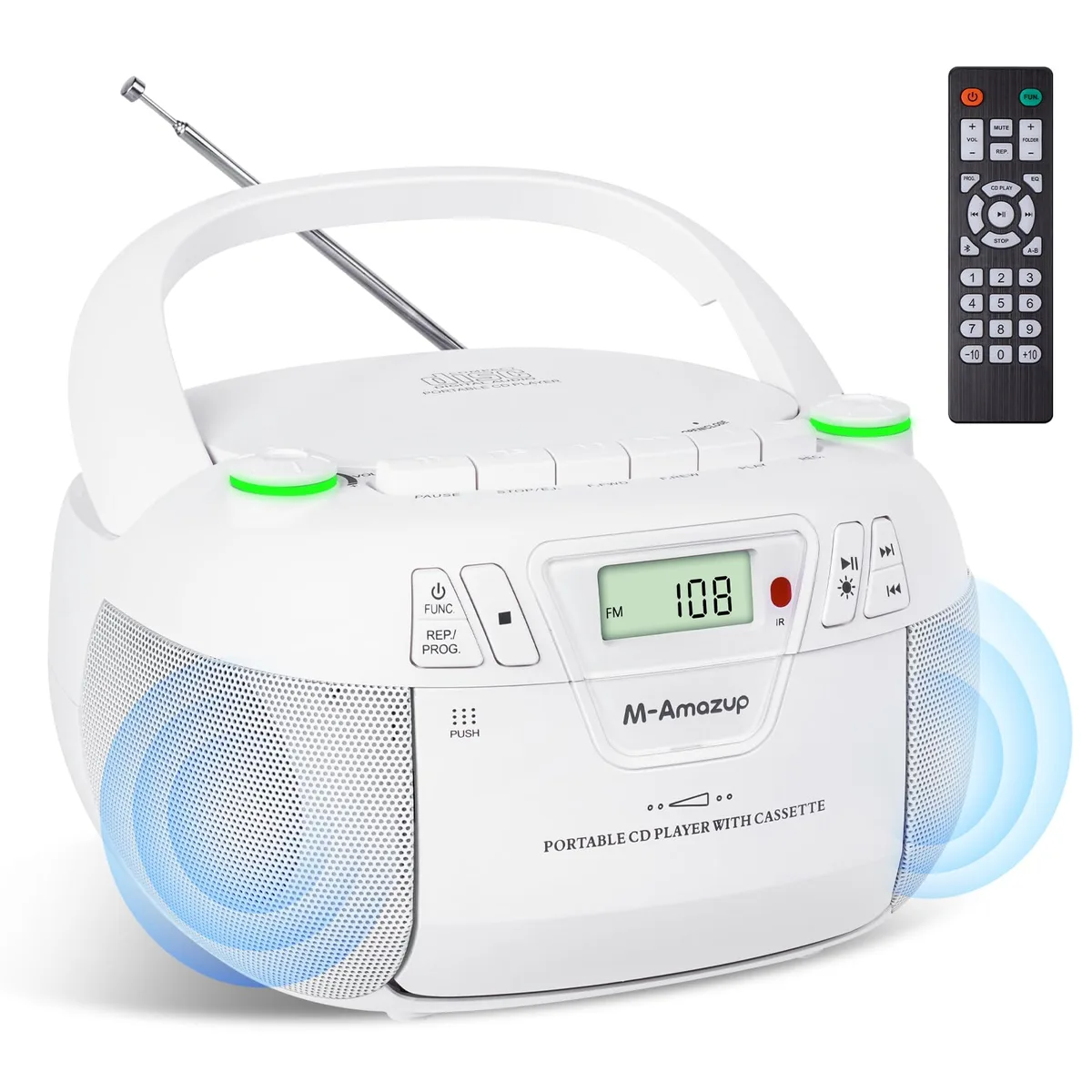 M-Amazup V60098BT Boombox White — product photo