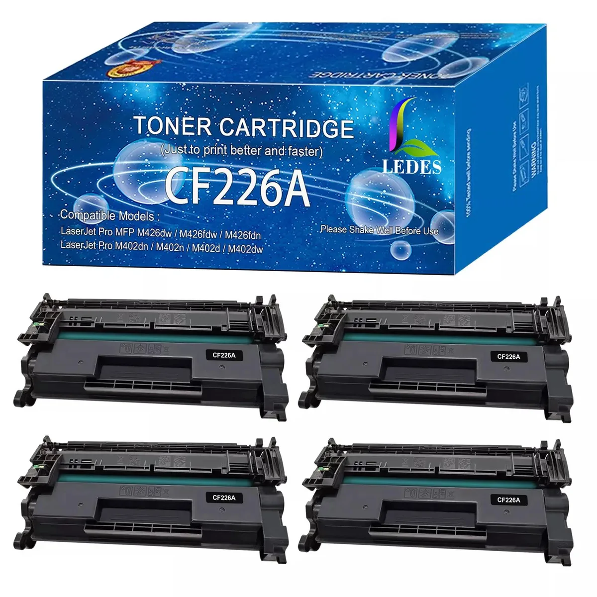 V4ink V4ink CF226A 26A Black Toner Cartridge 4-Pack for LaserJet Pro M426fdw M402n M402 — product photo
