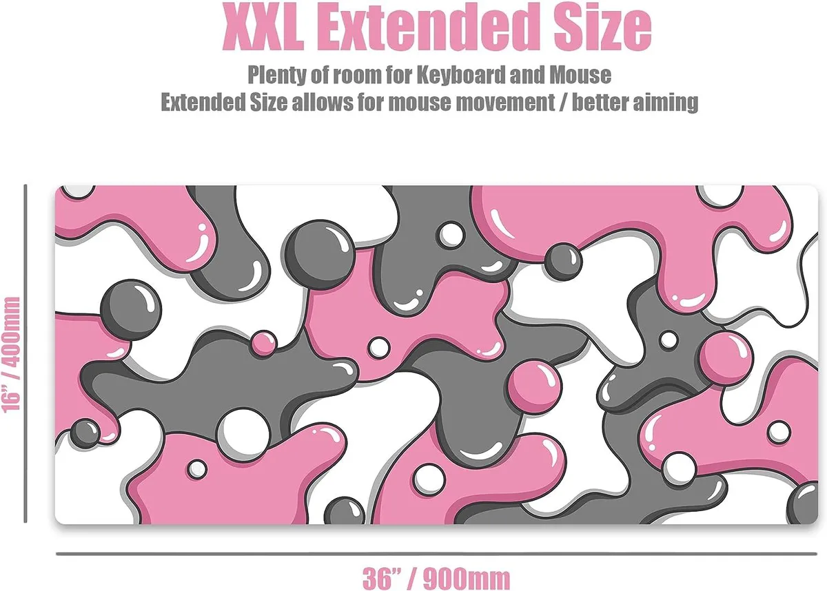 KEHIPI KEHIPI DRIP Edition XXL Mouse Pad Pink 36" x 16 — product photo