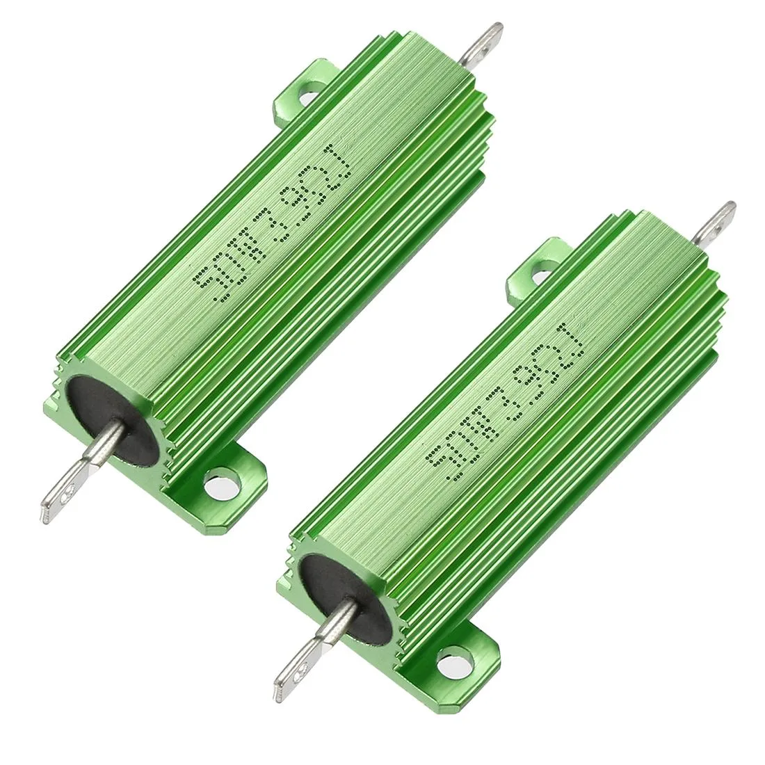 Unique-Bargains Unique-Bargains 50W 3.9 Ohm Chassis Mount Wirewound Resistor Green 2pcs — product photo
