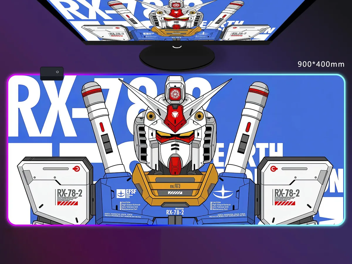 Corn Electronics Corn Electronics Gundam RX-78-2 Extended Mouse Pad 900x400mm Blue RGB — product photo