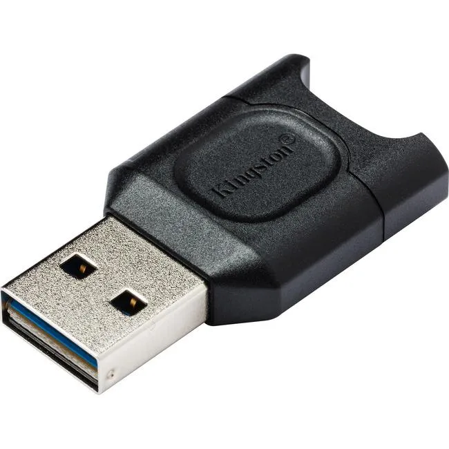 Compact black USB 3.2 Gen 1 SD card reader