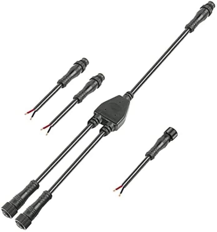 usbroway usbroway Y-shape 2-pin IP68 waterproof LED connector kit 16AWG 27cm — product photo