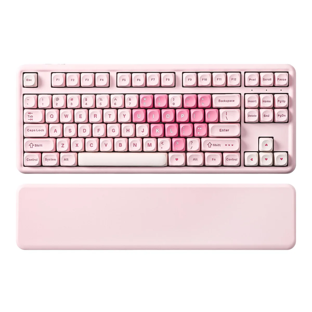 YUNZII YUNZII B87 Heart Wireless Mechanical Gaming Keyboard Pink Milk V2 Switch — product photo