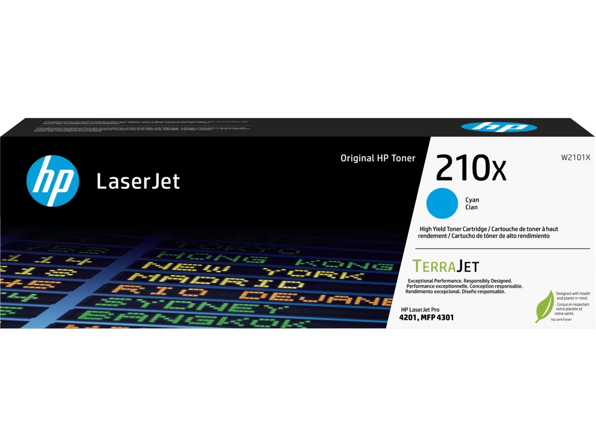 HP HP 210X Cyan Original LaserJet Toner Cartridge W2101X toner cartridges (genuine brands) — product photo