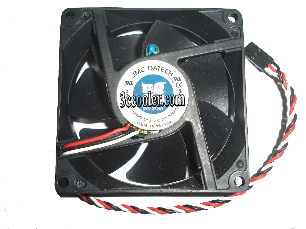 OEM Industries OEM Industries 0825-12HBTA 80mm 12V .5A 3 Pin Fan — product photo