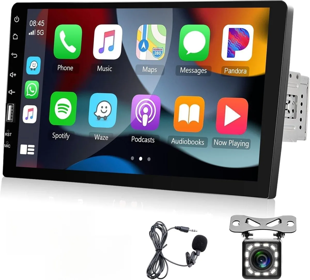 GSM Outdoors GSM Outdoors Hodozzy Single Din Car Stereo CarPlay Android Auto 2 in 1 accessory — product photo
