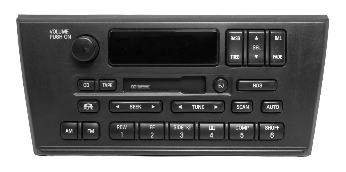 1 Factory Radio 1 Factory Radio YW4F-18C870-AA AM FM Cassette Receiver for 2000-2001 Lincoln LS — product photo