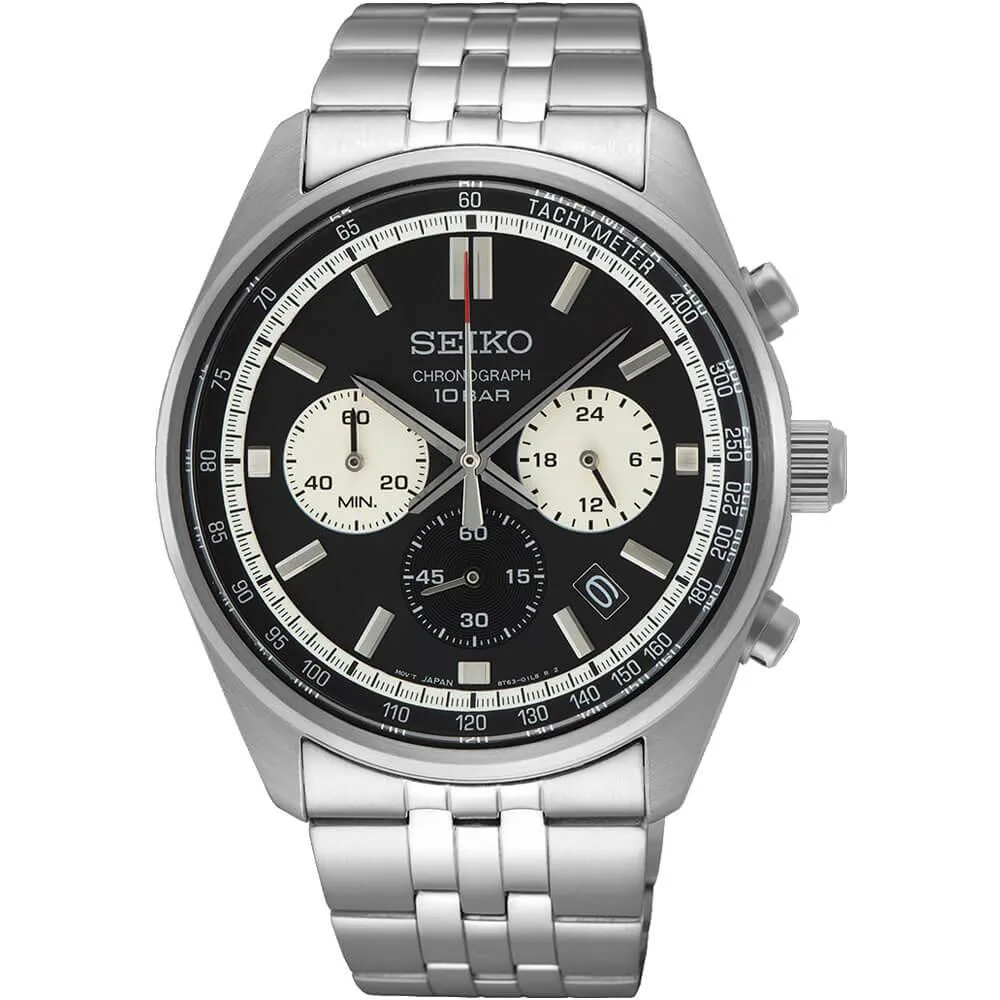 Seiko Seiko SSB429 Essentials Chronograph Quartz Watch 41.5mm Black Dial Stainless Steel — product photo