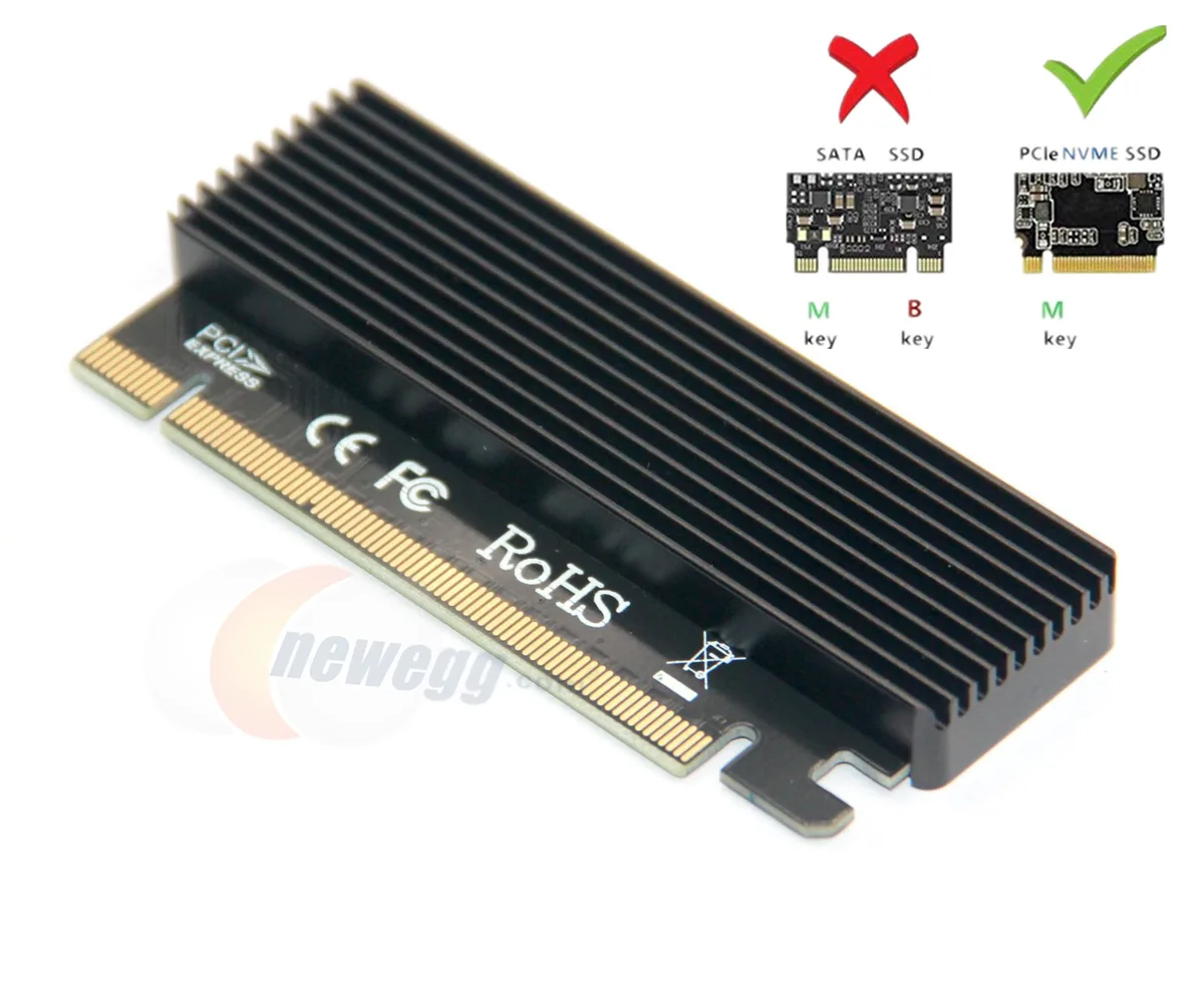 Corn Electronics Corn Electronics NVMe adapter with heat sink expansion card — product photo