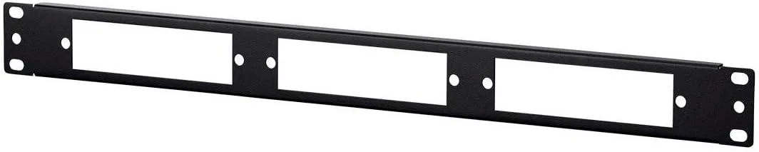 TAURKENAM TAURKENAM Blank Fiber Patch Panel 1U 19 Inch 3 LGX Cassettes 16 Gauge Steel Black — product photo