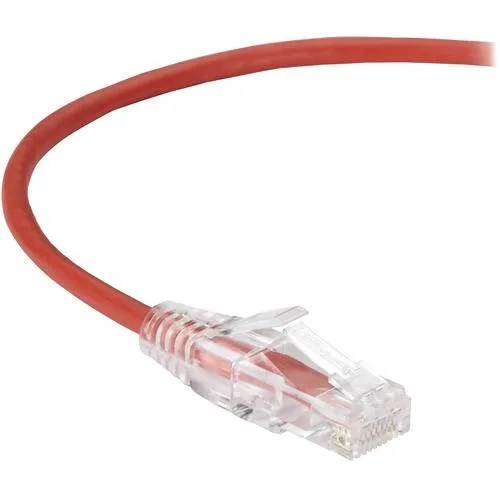 Black Box C6PC28-RD-12 network ethernet cable 12 ft Cat 6 28 AWG Red — product photo