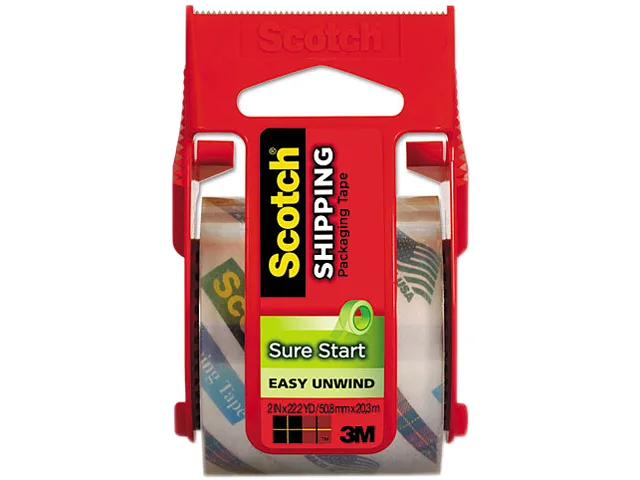 3M 3M 145 Packaging Tape 2" x 22.2 yards 2" Core Clear — product photo